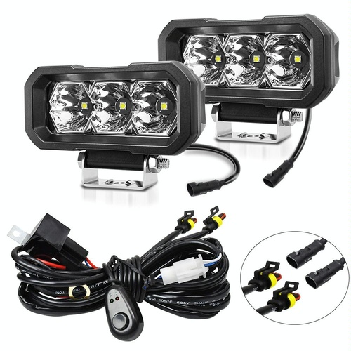 40W 9V - 30V 5 Inch Waterproof 3 - Eye Headlight - Floodlight White Light - Main Image