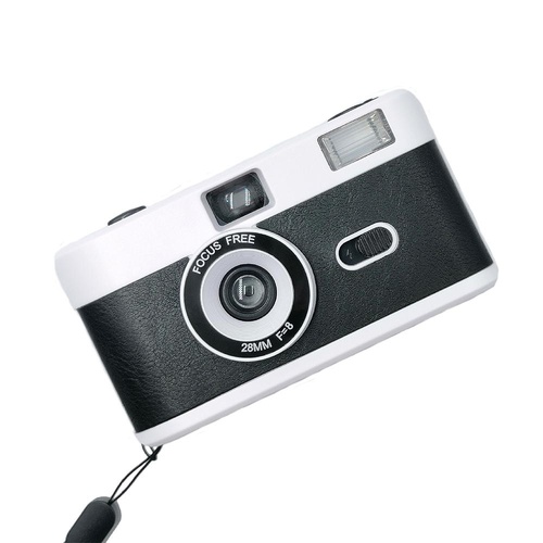 Retro Manual Reusable Film Camera for Kids - no Film - Black + Purple - Main Image