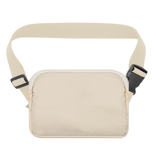 Waterproof Nylon Chest Bag For Outdoor Sports Running Mobile Phone Pocket - White - Main Image