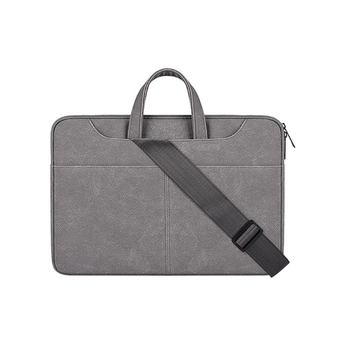 13.3 Inch Detachable Shoulder Laptop Bag - Frosted Pu Business - Dark Gray - Main Image