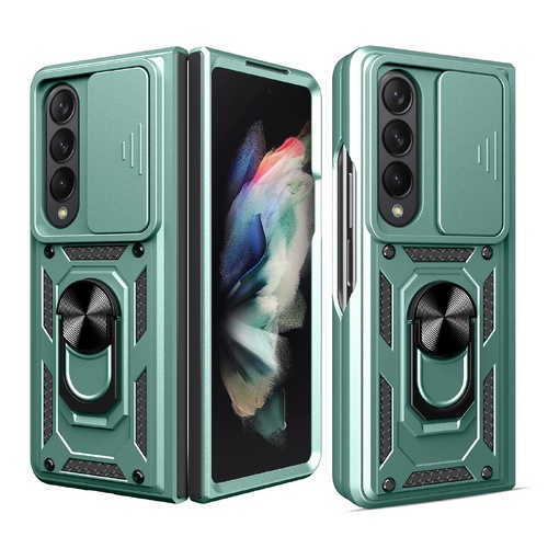 Samsung Galaxy z Fold 4 Tpu Pc Case with Sliding Camera Cover - Green - Main Image