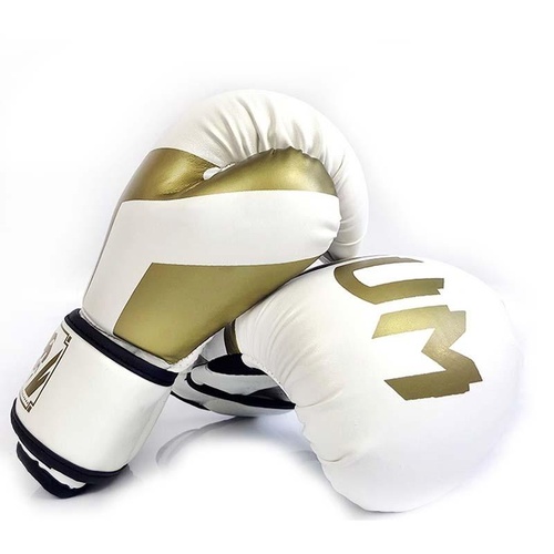 Professional Adult Boxing Training Gloves - 6Oz For Muay Thai Fighting - White - Main Image