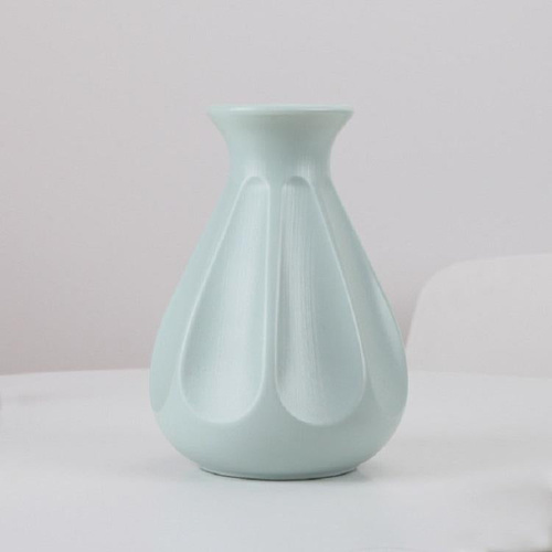Drop-resistant Plastic Vase for Dry and Wet Flower Arrangements - Blue - Main Image