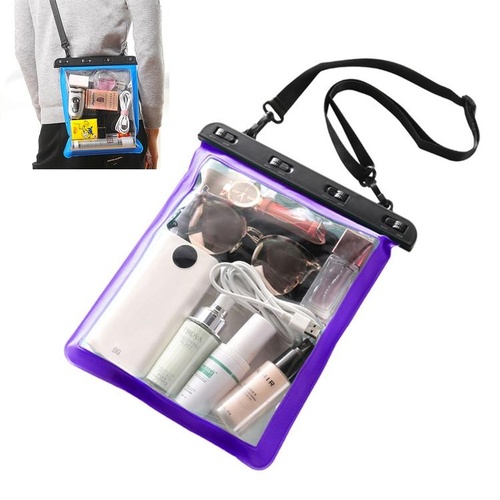 Waterproof Single Shoulder Bag For Mobile Phone Small Objects Multipurpose Design - Purple - Main Image