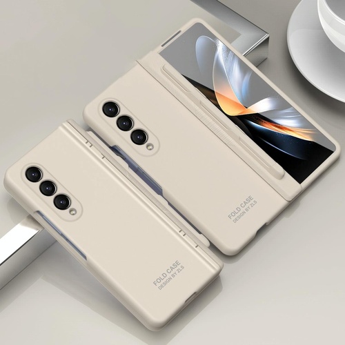 Foldable Phone Case with Pen and Stylus for Samsung Galaxy z Fold 4 / 5g - White - Main Image