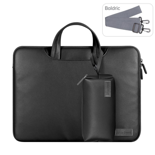 15 Inch Waterproof Laptop Bag with Power Pack and Inner Pouch - Black - Main Image