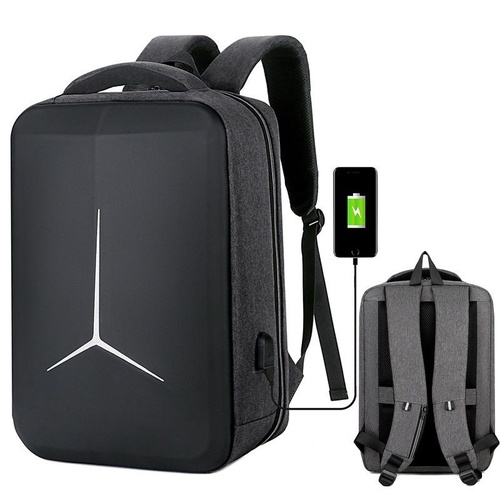 Waterproof Business Laptop Backpack with Usb Port - Multifunctional - Dark Gray - 17 Inch - Main Image