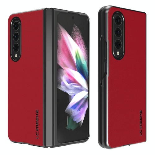 Leather Shockproof Case for Samsung Galaxy z Fold 4 / 5g - Red - Main Image