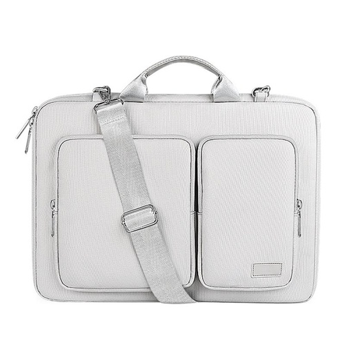 15.6 Inch Detachable Shoulder Laptop Bag - Thickened Polyester - Silver Gray - Main Image