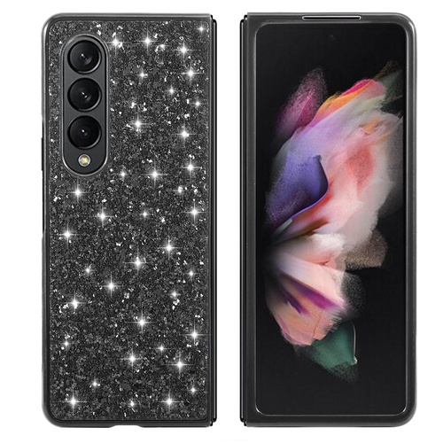 Glitter Tpu Shockproof Case for Samsung Galaxy z Fold 4 - Black - Main Image