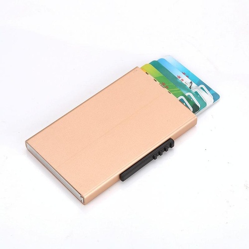 Aluminum Rfid Blocking Credit Card Holder - Golden - Main Image
