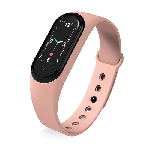 Waterproof Bluetooth Smart Watch With Hr / Bp Monitoring And Colour Screen - Pink - Main Image