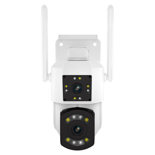 2Mp Dual Lens Dual Screen Wifi Camera With Two-Way Voice & Motion Detection Cloud Storage Support - Main Image