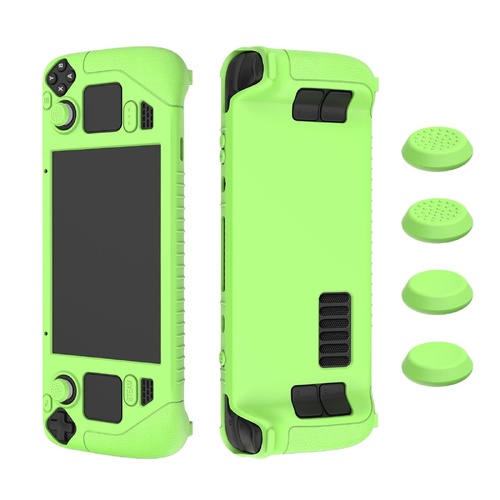 Silicone Game Controller Cover with 4 Key Caps - Protective - Luminous Green - Main Image