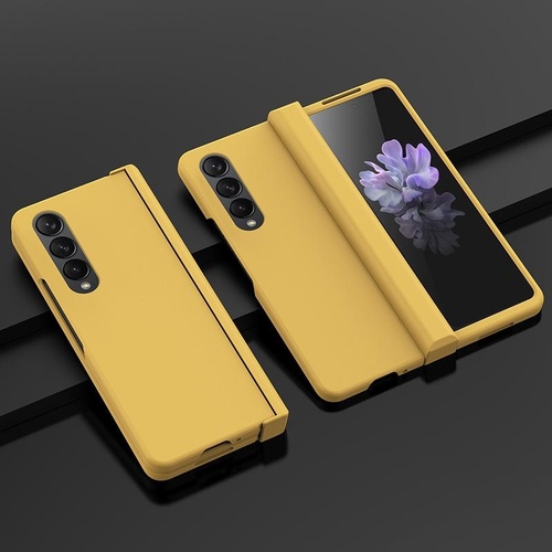 Foldable Skin Feel Case for Samsung Galaxy z Fold 4 / 5g - Yellow - Main Image