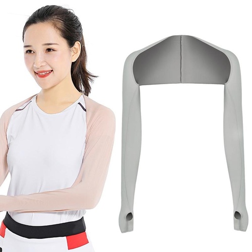Sun Protection Golf Shawl Sleeves for Outdoor Sports and Cycling - Grey - Main Image