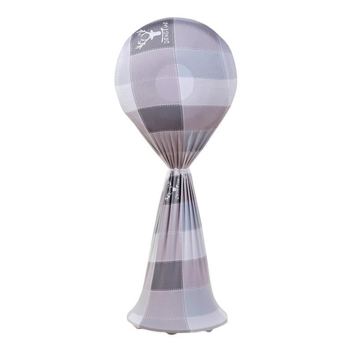 Fan Dust-proof Cover for Household Floor - Gray Grid - Main Image