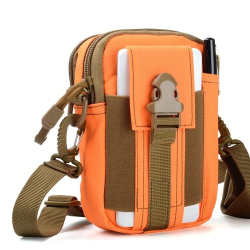 Versatile Messenger Bag With Shoulder Strap - Orange - Main Image