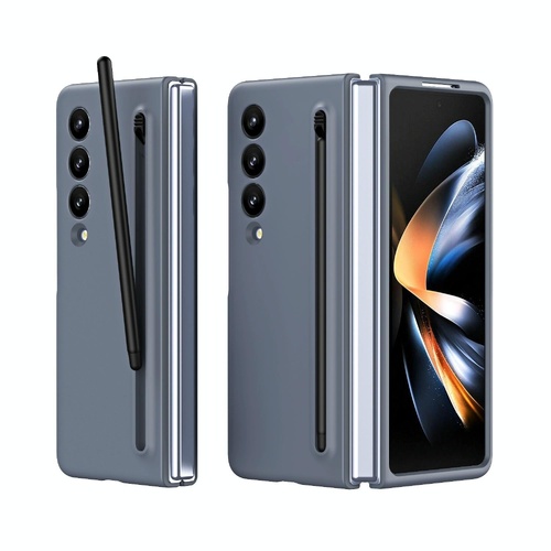 Enhanced Shockproof Phone Case for Samsung Galaxy z Fold 4 - Pen Design - Dark Grey - Main Image