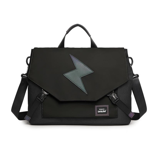 Anti-drop Crossbody Laptop Bag - 16 Inch Airbag Design - Black Lightning - Main Image