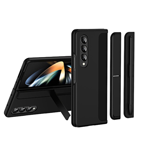 Detachable Pen & Phone Case for Samsung Galaxy z Fold 4 - 2 in 1 - Black - Main Image