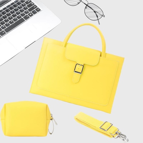 15-inch Waterproof Laptop Bag with Power Pack - Portable - Goose Yellow - Main Image