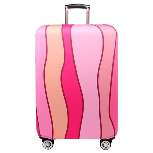 29-32 Inch Travel Suitcase Dust Covers - Elastic & Abrasion-resistant - Pink Ripple - Main Image