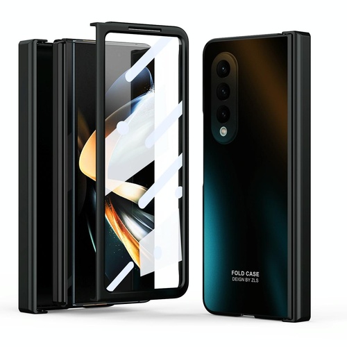 Foldable Electroplated 5g Case for Samsung Galaxy z Fold 4 - Black - Main Image