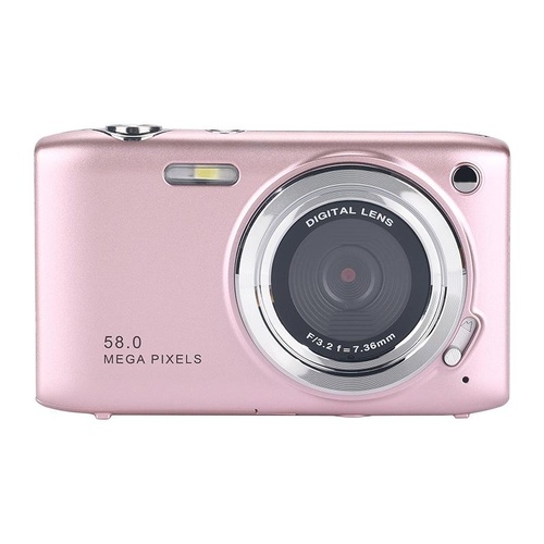 Portable 16X Zoom Hd Digital Camera With 2.88 Ips Screen - Rose Pink - Main Image