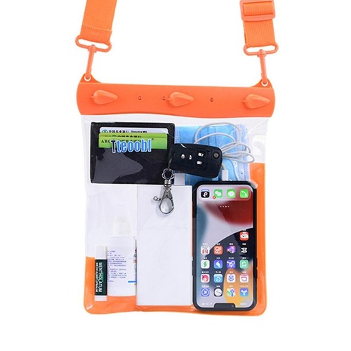 Waterproof Shoulder Messenger Bag For Sundries Phone Compatible - Orange - Main Image