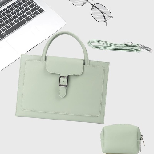 Waterproof Laptop Bag with Power Pack - 13 Inches Portable - Mint Green - Main Image