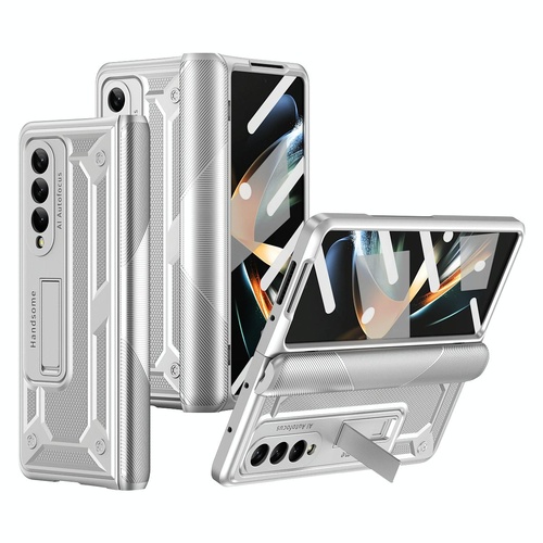 Shockproof Secure Hinge Phone Case for Samsung Galaxy z Fold 4 5g - Silver - Main Image