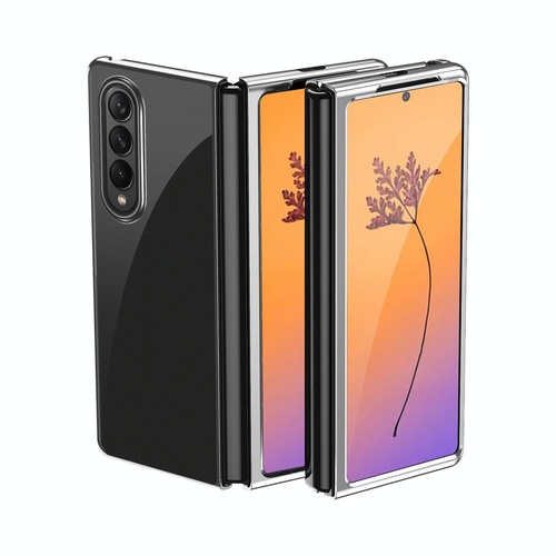 Shockproof Clear Phone Case for Samsung Galaxy z Fold 4 - Silver - Main Image