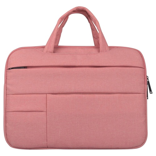 Portable Oxford Cloth Laptop Bag for 12 Devices - Multiple Pockets - Pink - Main Image
