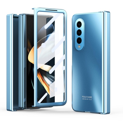 Foldable Electroplated 5g Case for Samsung Galaxy z Fold 4 - Blue - Main Image