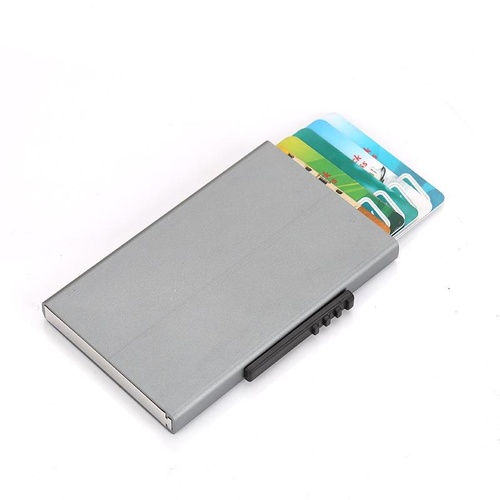 Aluminum Rfid Blocking Credit Card Holder - Gray - Main Image