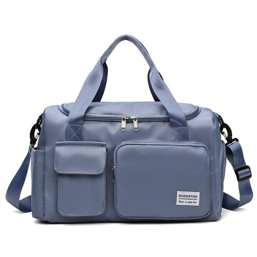 Compact Waterproof Gym Bag for Travel - Size s - Fog Blue - Main Image