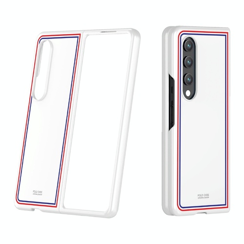 Frosted Skin Case for Samsung Galaxy z Fold 4 - Slim & Stylish - Checkered White - Main Image