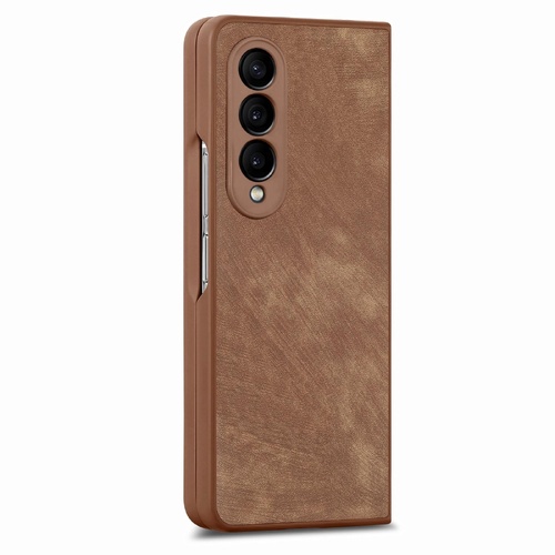 Vintage Leather Fold Case for Samsung Galaxy z Fold 4 - Brown - Main Image