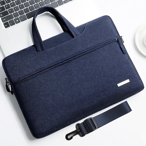 14 Inch Inner Bag with Shoulder Strap for Handbag or Laptop - Dark Blue - Main Image