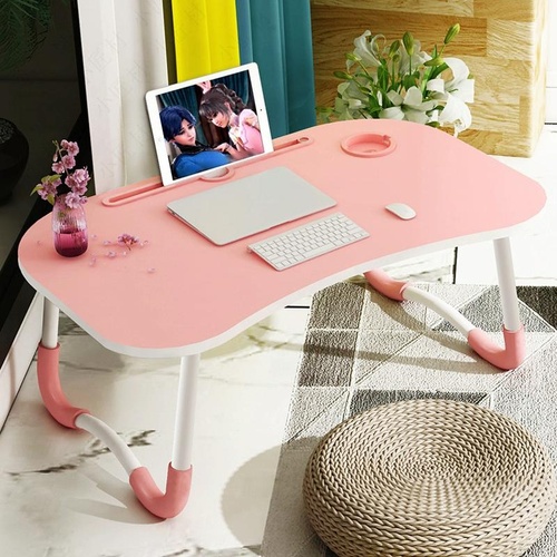 Portable Laptop Desk Stand - Foldable & Non-slip - Pink - Main Image