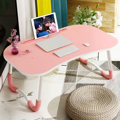 Portable Laptop Desk Stand - Foldable & Non-slip - Pink - Main Image