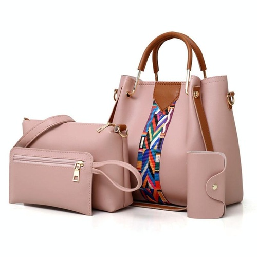 Versatile 4-in-1 Messenger Bag for Women - Fashionable & Spacious - Pink - Main Image