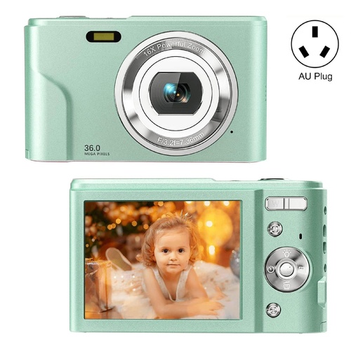 36mp 2.7k Full Hd Digital Camera with 16x Zoom for Children - 2.4 Inch Screen - Green - Main Image