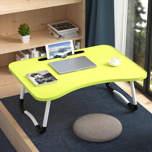 Adjustable Folding Laptop Desk with Non-slip Legs and Card Slot - Green - Main Image