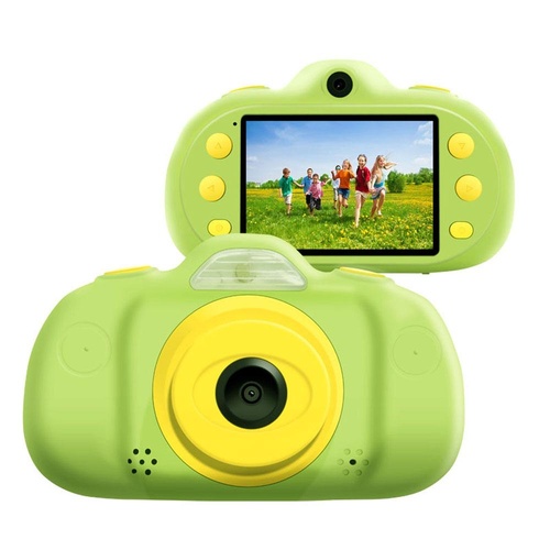 8mp Dual-lens Children Camera with 2.4 Screen Supports 32gb Tf Card - Green - Main Image
