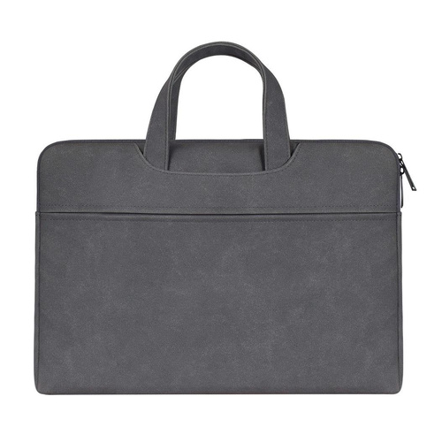 Waterproof Portable One-shoulder Handbag for 15.6 Laptops with Hidden Zipper and Suitcase Belt - Dark Gray - Main Image
