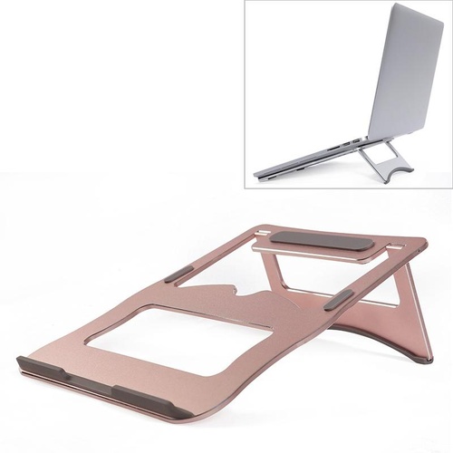 Portable Aluminum Laptop Stand - Simple & Stylish - Rose Gold - Main Image