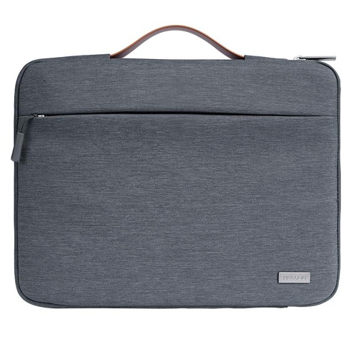 Waterproof Laptop Sleeve Bag With Zipper - Handheld - Grey - Main Image