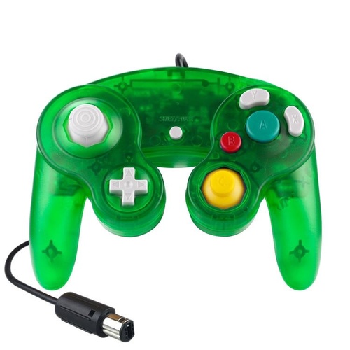 5 Piece Wired Game Controller for Nintendo Ngc - Transparent Green - Main Image